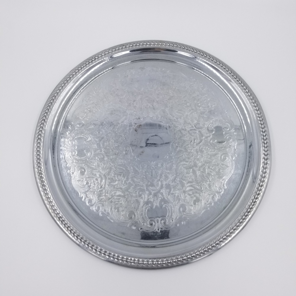 Vintage Krome Kraft Farber Bros Serving Tray